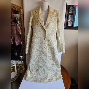ON-34th Gold Brocade Long Coat – Size XXS